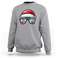 Funny Santa Sunglasses Sweatshirt Beach Christmas Vacation Graphic