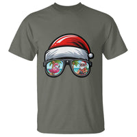 Funny Santa Sunglasses T Shirt Beach Christmas Vacation Graphic
