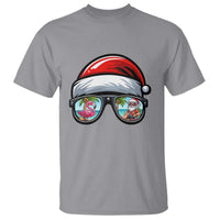 Funny Santa Sunglasses T Shirt Beach Christmas Vacation Graphic