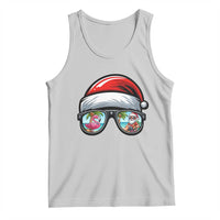 Funny Santa Sunglasses Tank Top Beach Christmas Vacation Graphic