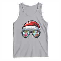Funny Santa Sunglasses Tank Top Beach Christmas Vacation Graphic