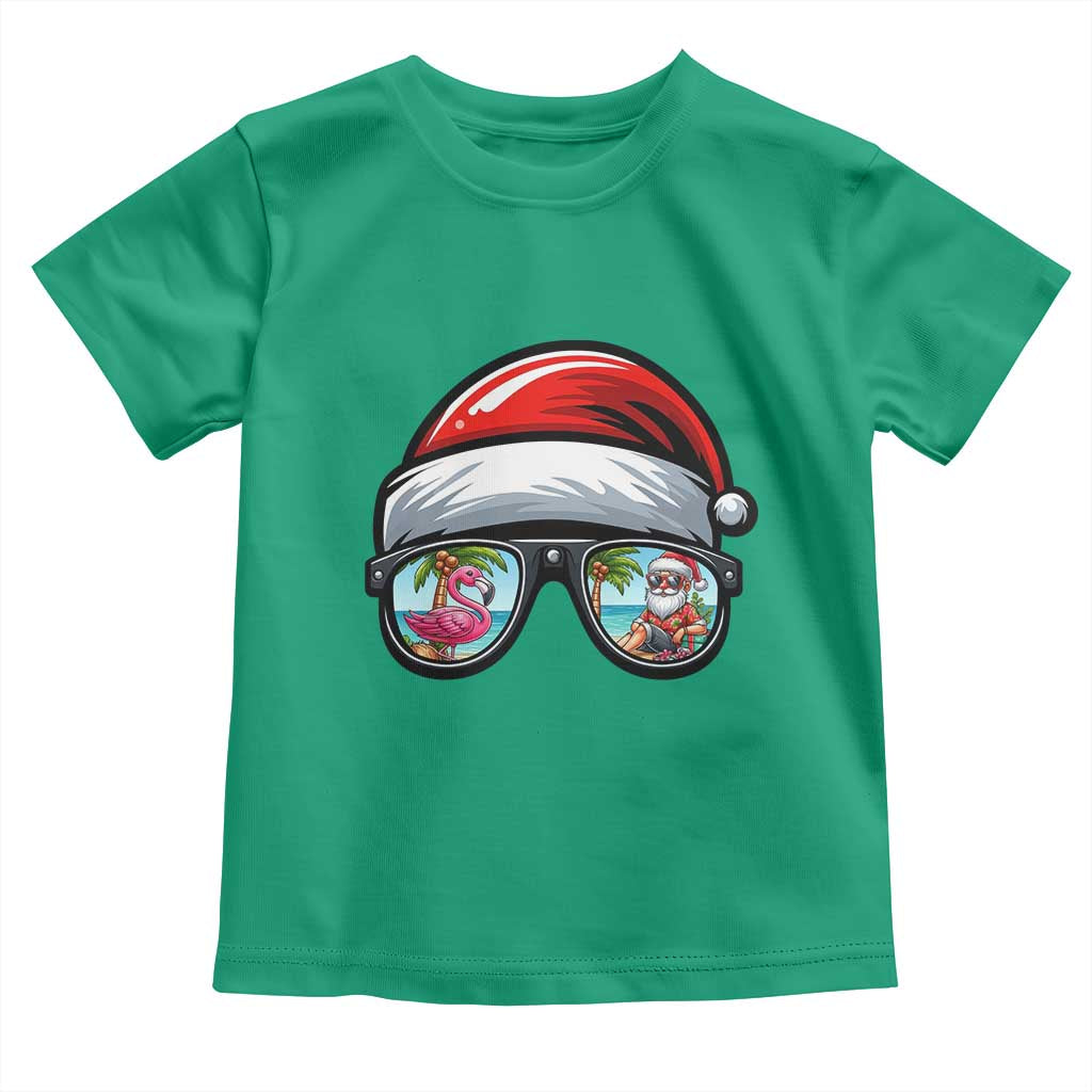 Funny Santa Sunglasses Toddler T Shirt Beach Christmas Vacation Graphic