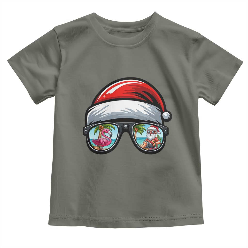 Funny Santa Sunglasses Toddler T Shirt Beach Christmas Vacation Graphic