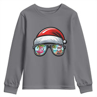 Funny Santa Sunglasses Youth Sweatshirt Beach Christmas Vacation Graphic