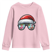 Funny Santa Sunglasses Youth Sweatshirt Beach Christmas Vacation Graphic