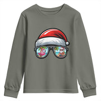 Funny Santa Sunglasses Youth Sweatshirt Beach Christmas Vacation Graphic