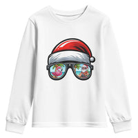 Funny Santa Sunglasses Youth Sweatshirt Beach Christmas Vacation Graphic