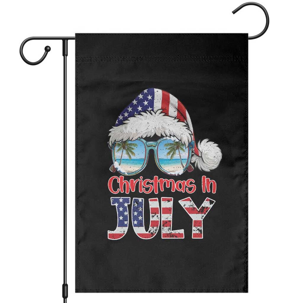 Christmas In July Garden Flag Patriotic USA Sunglasses Graphic
