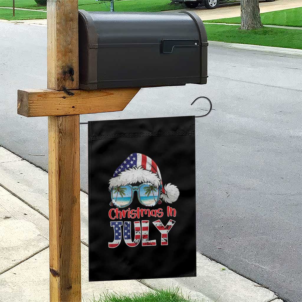 Christmas In July Garden Flag Patriotic USA Sunglasses Graphic