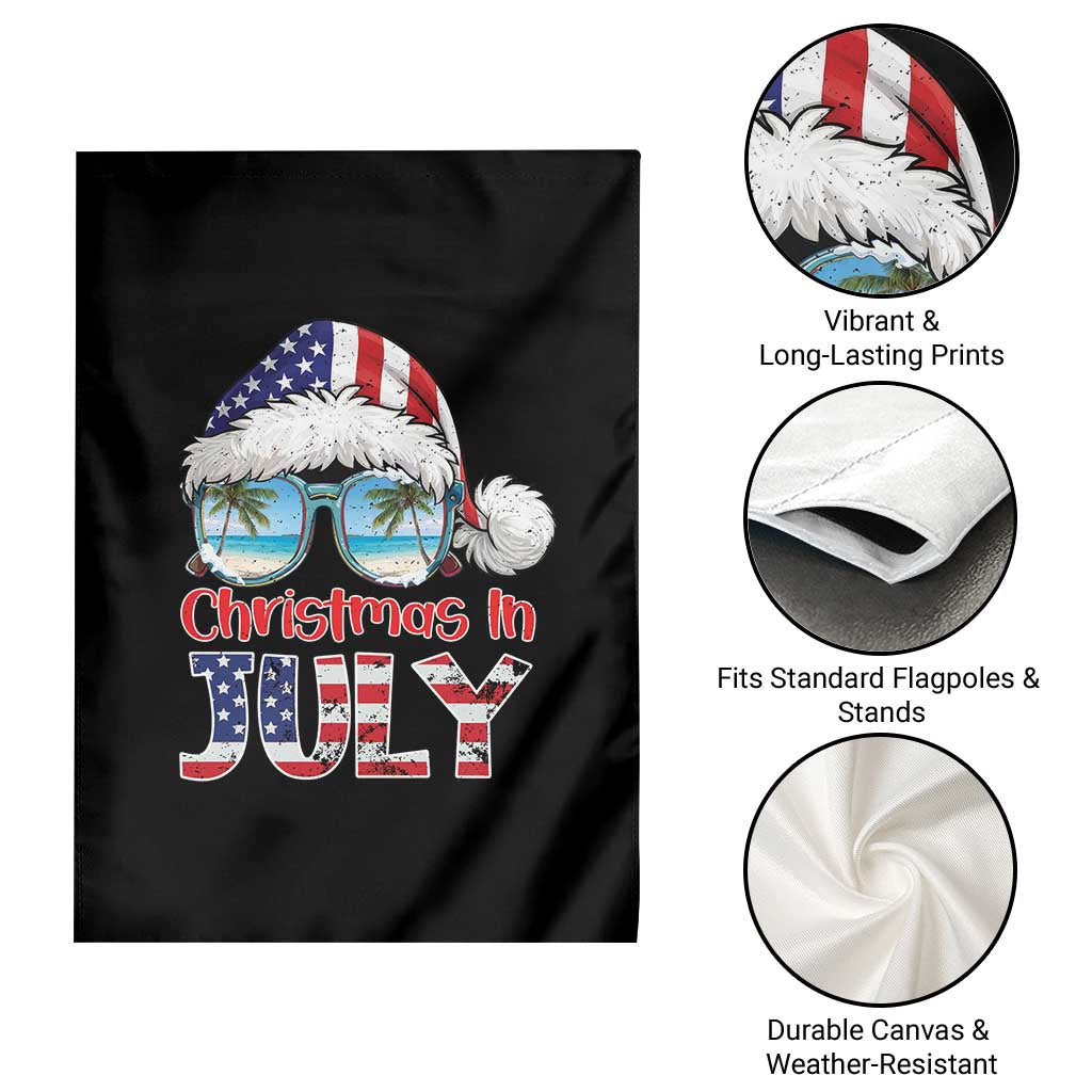 Christmas In July Garden Flag Patriotic USA Sunglasses Graphic