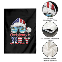 Christmas In July Garden Flag Patriotic USA Sunglasses Graphic
