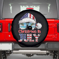 Christmas In July Spare Tire Cover Patriotic USA Sunglasses Graphic