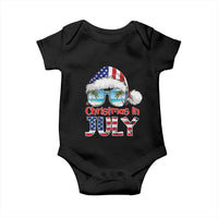 Christmas In July Baby Onesie Patriotic USA Sunglasses Graphic
