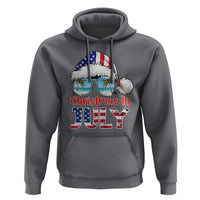 Christmas In July Hoodie Patriotic USA Sunglasses Graphic