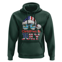 Christmas In July Hoodie Patriotic USA Sunglasses Graphic