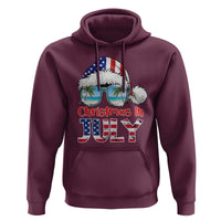 Christmas In July Hoodie Patriotic USA Sunglasses Graphic