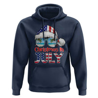 Christmas In July Hoodie Patriotic USA Sunglasses Graphic