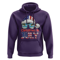 Christmas In July Hoodie Patriotic USA Sunglasses Graphic