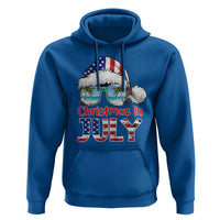 Christmas In July Hoodie Patriotic USA Sunglasses Graphic