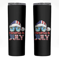 Christmas In July Skinny Tumbler Patriotic USA Sunglasses Graphic