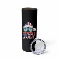 Christmas In July Skinny Tumbler Patriotic USA Sunglasses Graphic