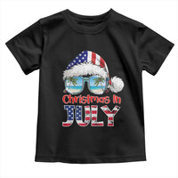 Christmas In July Toddler T Shirt Patriotic USA Sunglasses Graphic