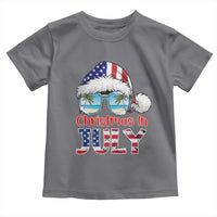 Christmas In July Toddler T Shirt Patriotic USA Sunglasses Graphic