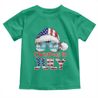 Christmas In July Toddler T Shirt Patriotic USA Sunglasses Graphic
