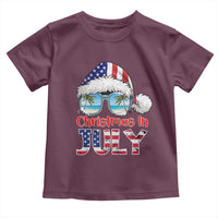 Christmas In July Toddler T Shirt Patriotic USA Sunglasses Graphic