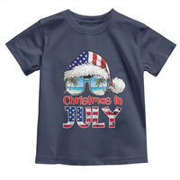 Christmas In July Toddler T Shirt Patriotic USA Sunglasses Graphic
