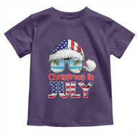 Christmas In July Toddler T Shirt Patriotic USA Sunglasses Graphic