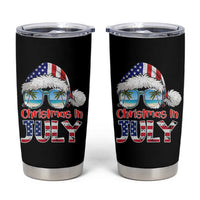 Christmas In July Tumbler Cup Patriotic USA Sunglasses Graphic