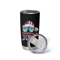 Christmas In July Tumbler Cup Patriotic USA Sunglasses Graphic