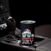 Christmas In July Tumbler Cup Patriotic USA Sunglasses Graphic