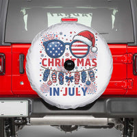 Patriotic USA Sunglasses Christmas In July Graphic Spare Tire Cover