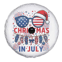 Patriotic USA Sunglasses Christmas In July Graphic Spare Tire Cover