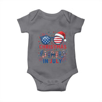 Patriotic USA Sunglasses Christmas In July Graphic Baby Onesie