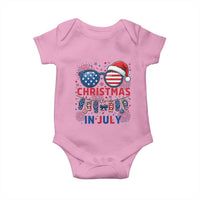Patriotic USA Sunglasses Christmas In July Graphic Baby Onesie