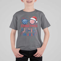 Patriotic USA Sunglasses Christmas In July Graphic T Shirt For Kid