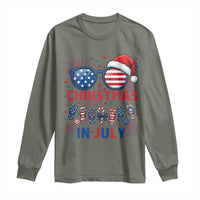 Patriotic USA Sunglasses Christmas In July Graphic Long Sleeve Shirt