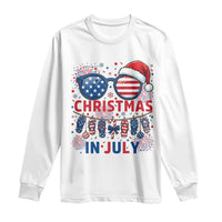 Patriotic USA Sunglasses Christmas In July Graphic Long Sleeve Shirt