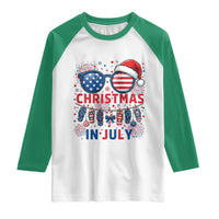 Patriotic USA Sunglasses Christmas In July Graphic Raglan Shirt