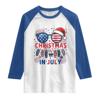Patriotic USA Sunglasses Christmas In July Graphic Raglan Shirt
