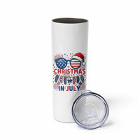 Patriotic USA Sunglasses Christmas In July Graphic Skinny Tumbler