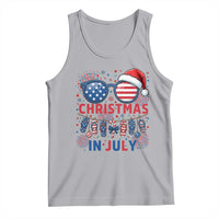 Patriotic USA Sunglasses Christmas In July Graphic Tank Top
