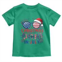 Patriotic USA Sunglasses Christmas In July Graphic Toddler T Shirt