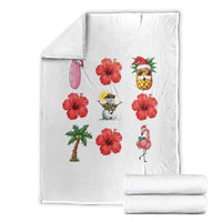 Christmas In July Throw Blanket Tropical Summer Beach Party Graphic