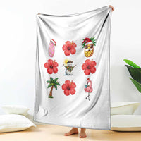 Christmas In July Throw Blanket Tropical Summer Beach Party Graphic