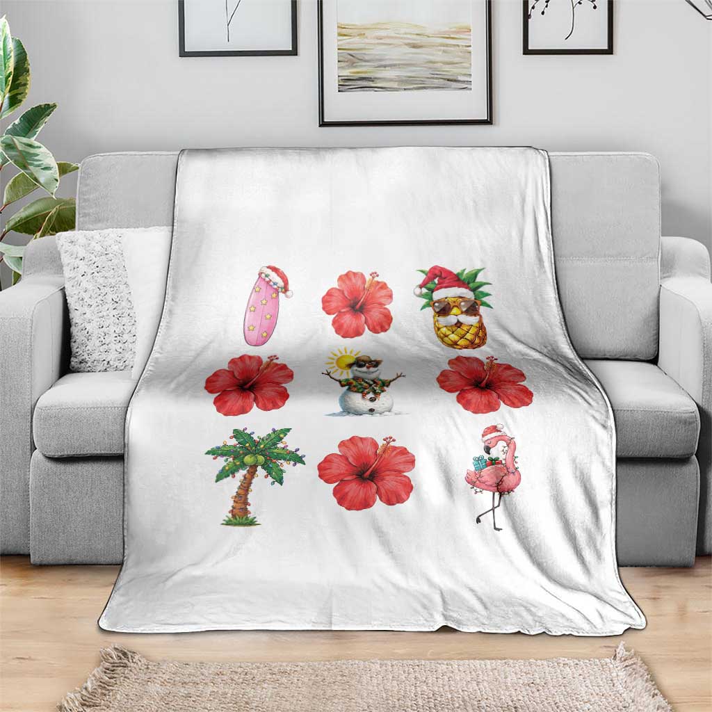 Christmas In July Throw Blanket Tropical Summer Beach Party Graphic