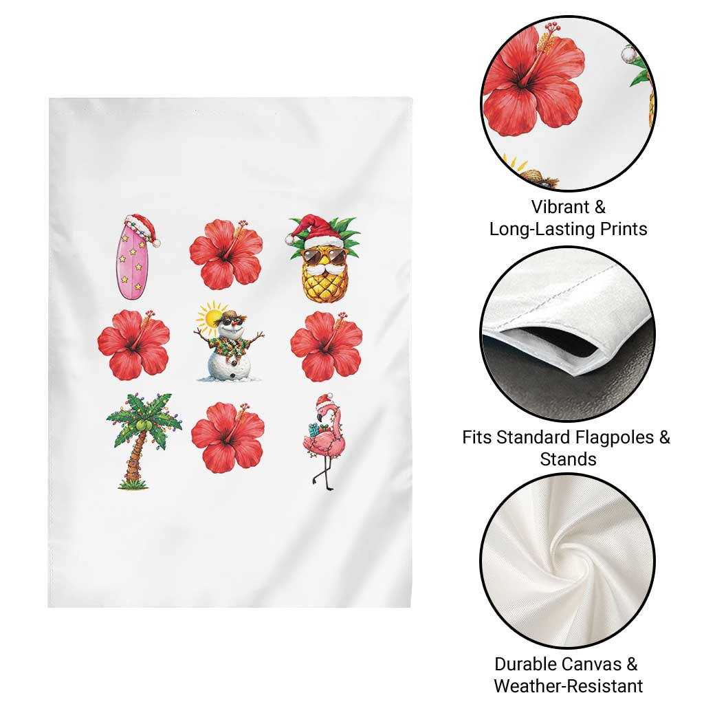 Christmas In July Garden Flag Tropical Summer Beach Party Graphic